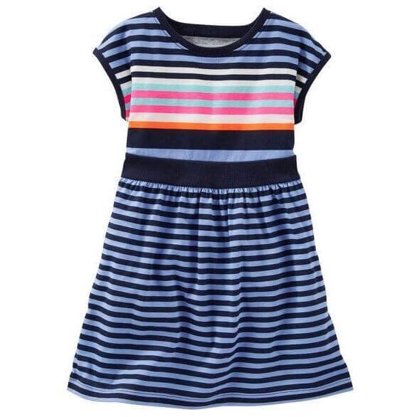 2-Piece Neon Striped Dress